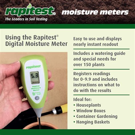 rapitest mini moisture meter review|rapitest soil moisture tester chart.